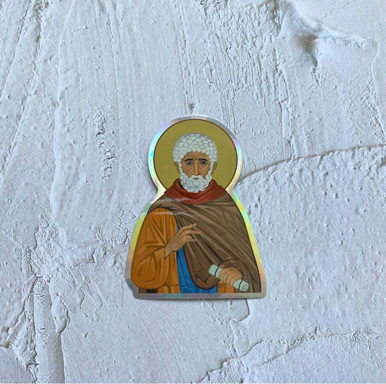 St. Moses the Strong Holographic Sticker